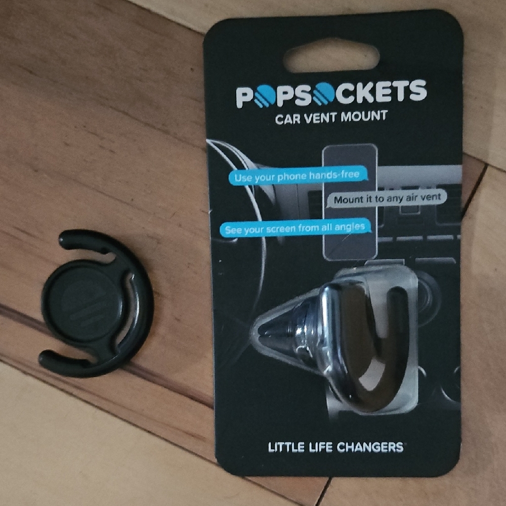 PopSocket Car Vent Mount - Sleek Black